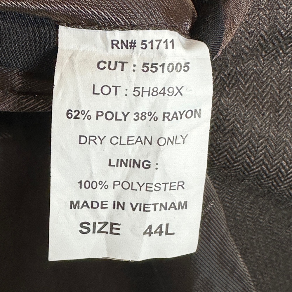 Alan Flusser Mens 44L Sport Coat Brown Herringbone Blazer 2-Button NEW $175 - Picture 7 of 12
